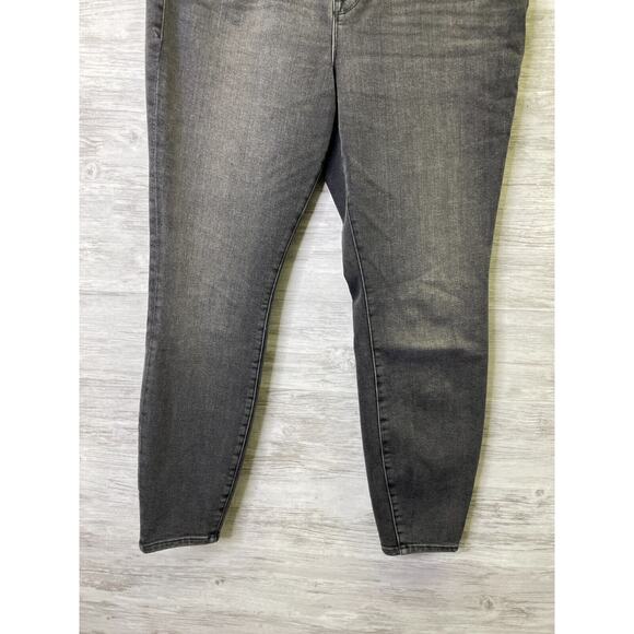 Good American Good Curve Jeans 16 Womens Gray Crossover Skinny Leg High Rise - Picture 3 of 8